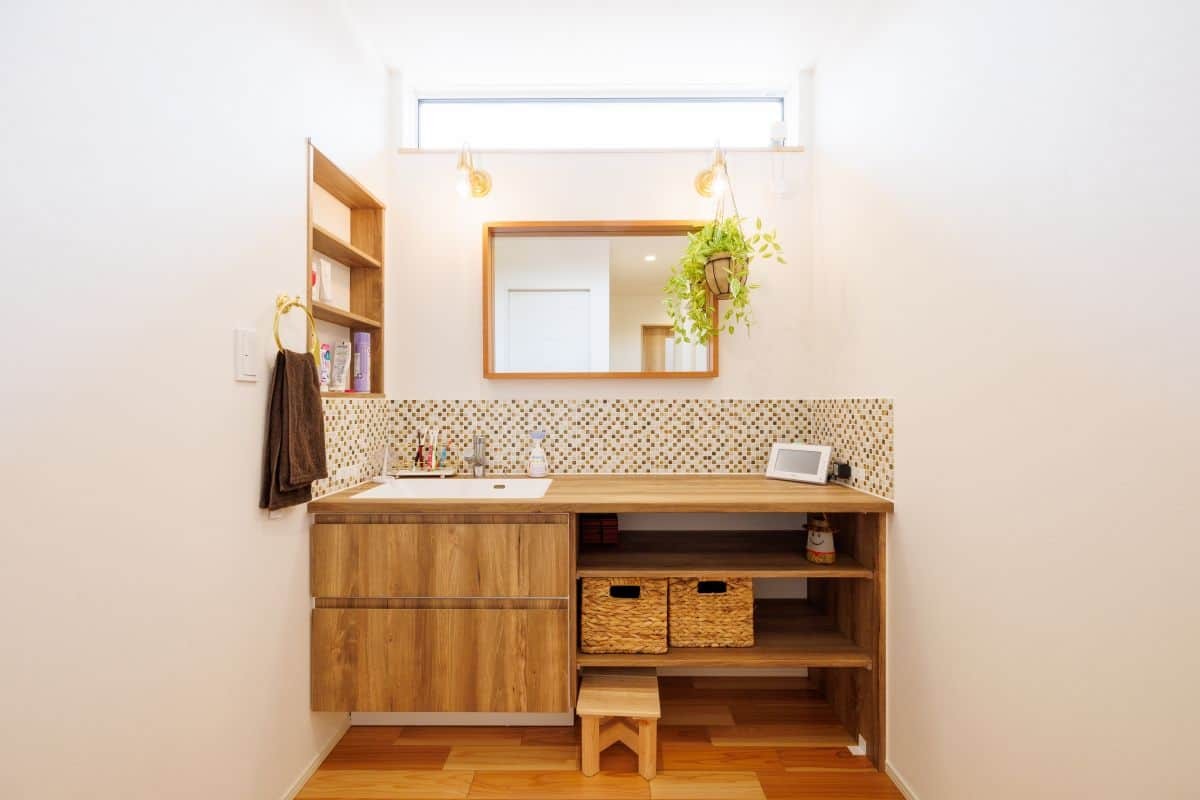 鳥取県米子市のおすすめ工務店「アート建工」による新築事例の洗面所