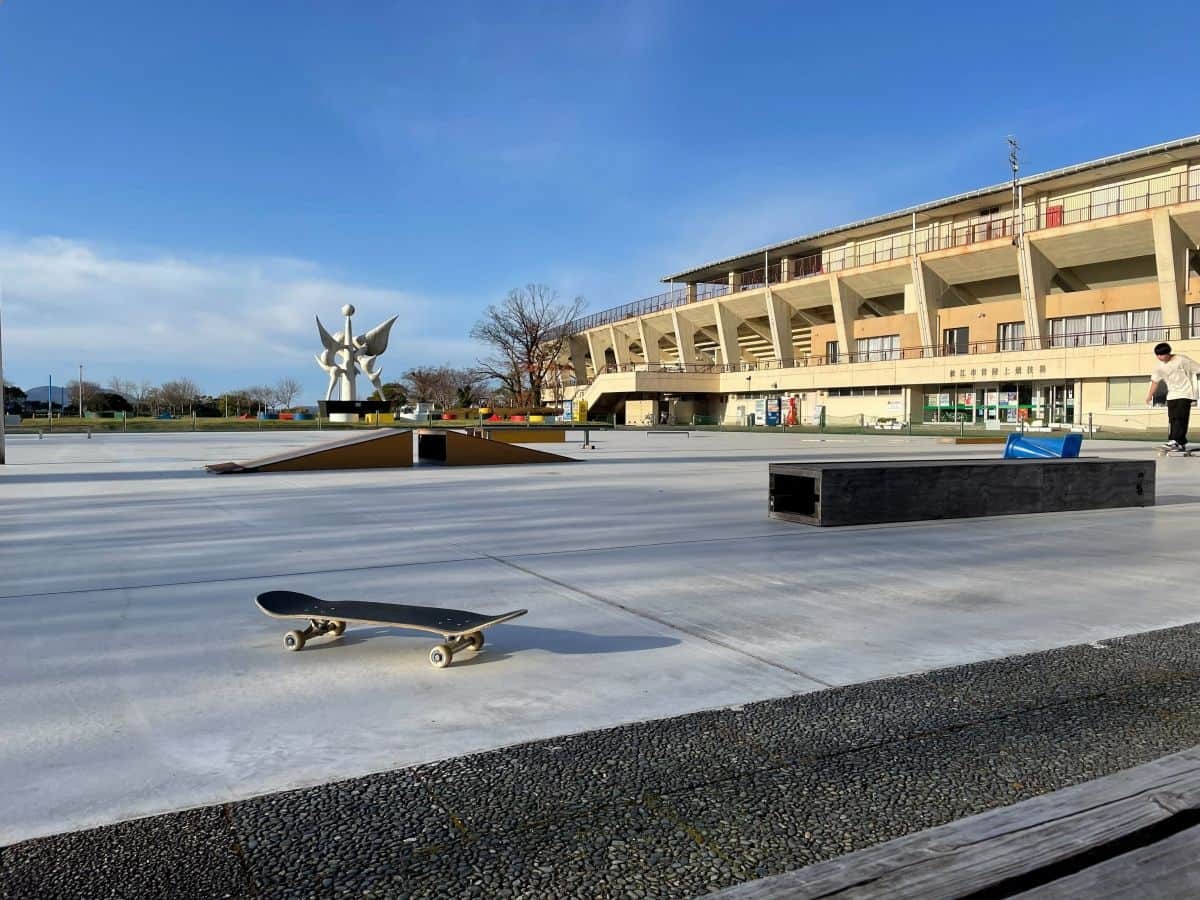 島根県松江市の『松江市総合運動公園』に新しく完成したスケートボート専用パーク