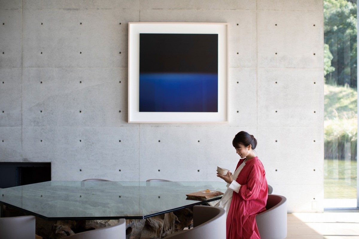 香川県直島町にある『杉本博司ギャラリー 時の回廊』のラウンジ