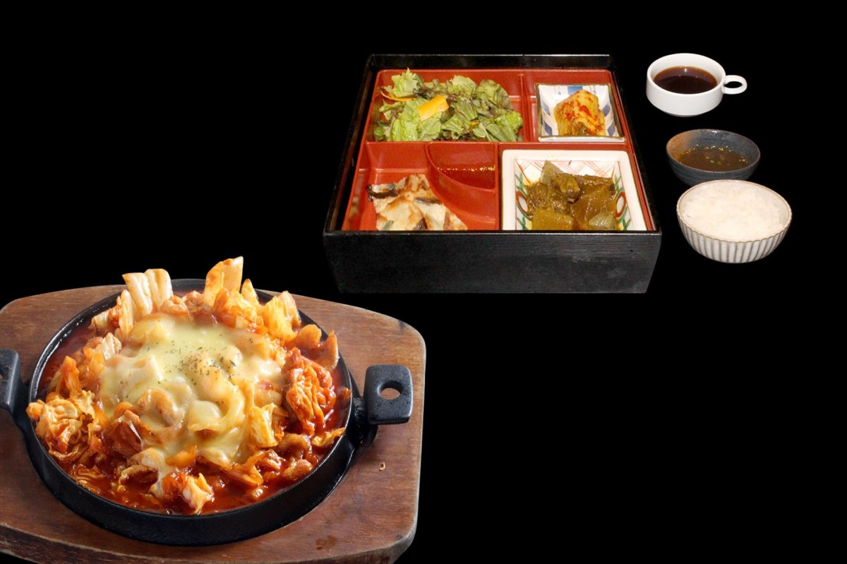 鳥取県米子市の『焼肉・韓国料理がんばりや』のランチ「チーズタッカルビ」