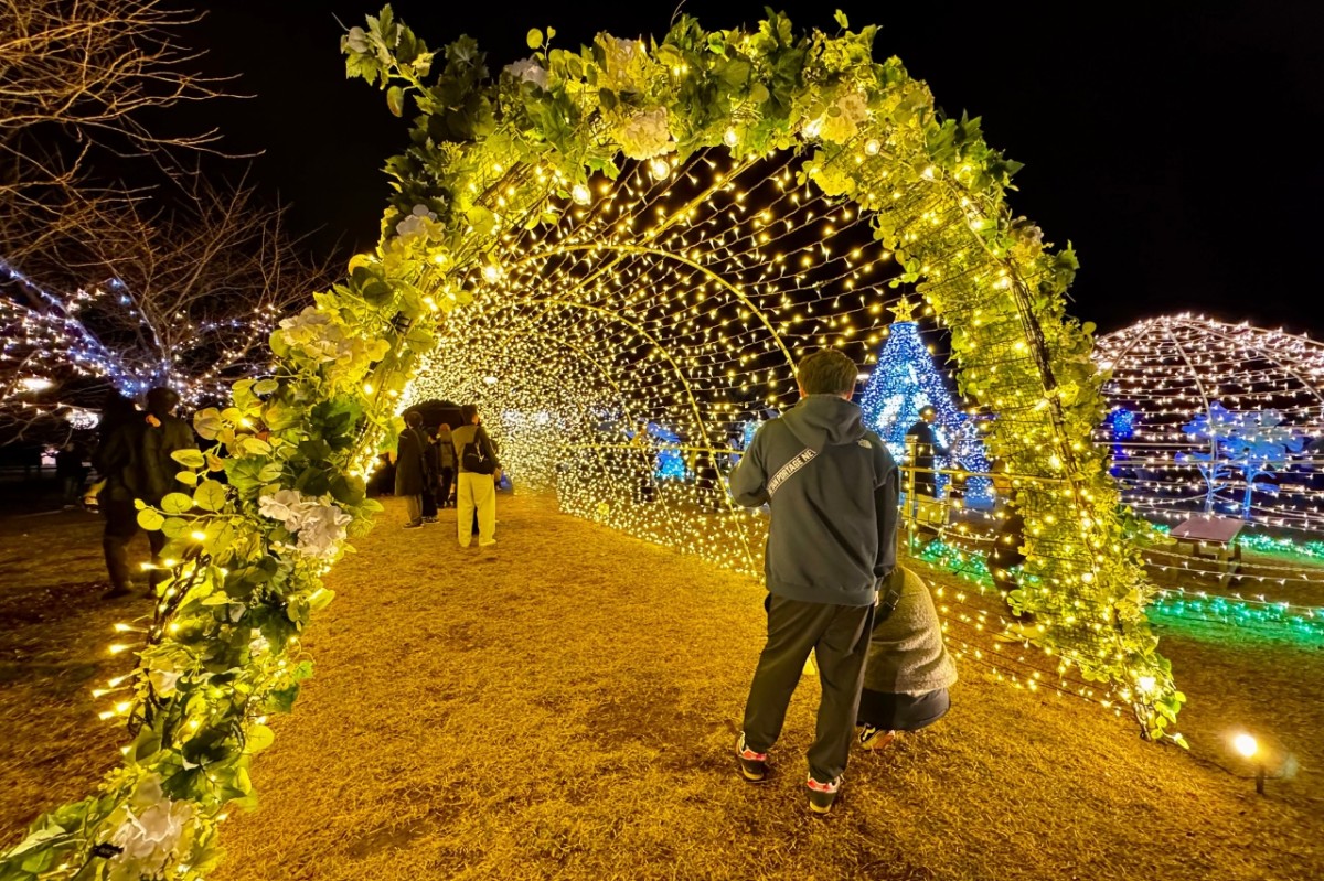 島根県出雲市で開催されているイルミネーションイベント「ミライトいずも」の様子