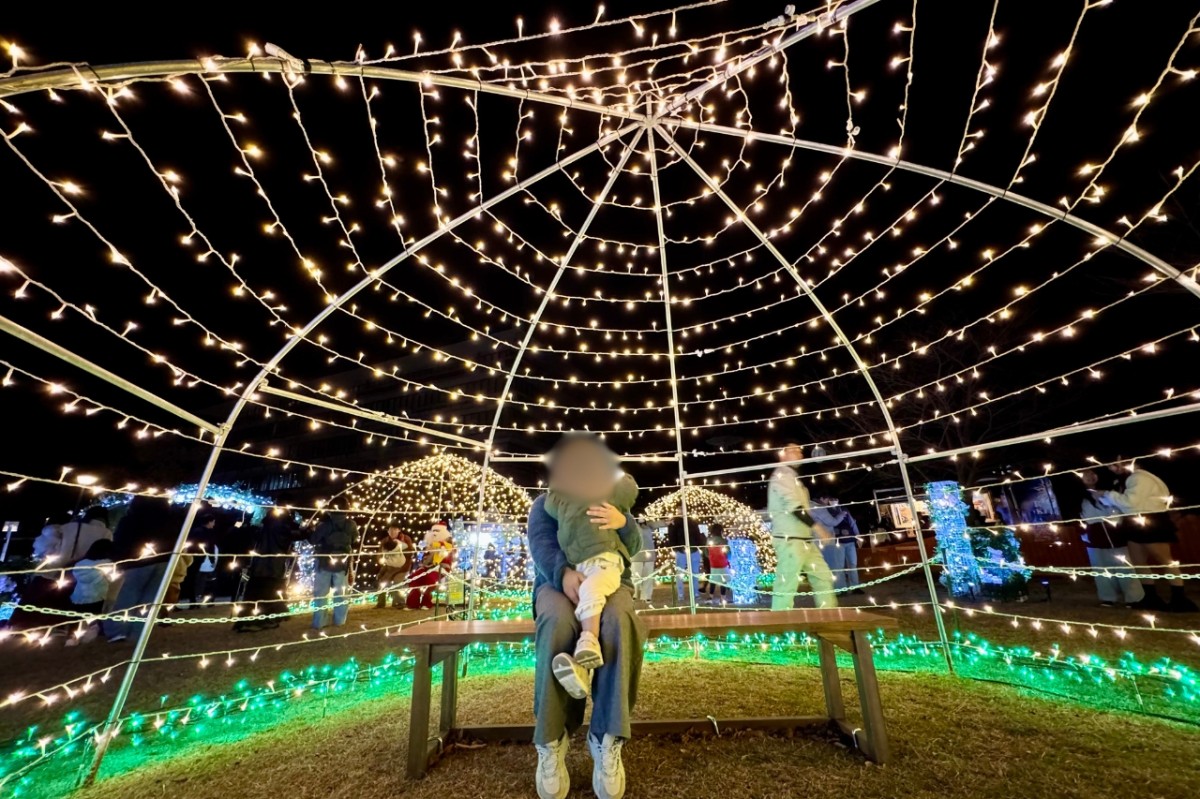 島根県出雲市で開催されているイルミネーションイベント「ミライトいずも」の様子