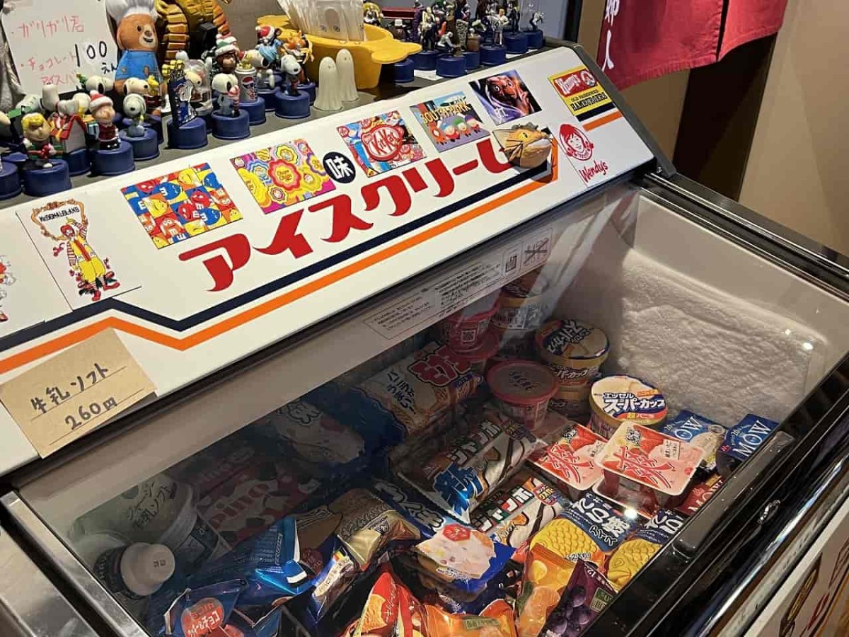鳥取県西伯郡南部町にある『法勝寺温泉』のアイスクリームコーナー