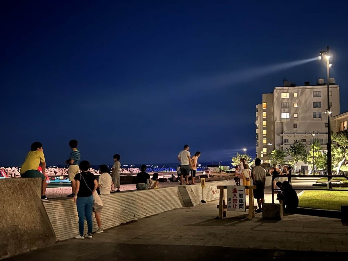 鳥取県米子市皆生温泉の夜の雰囲気