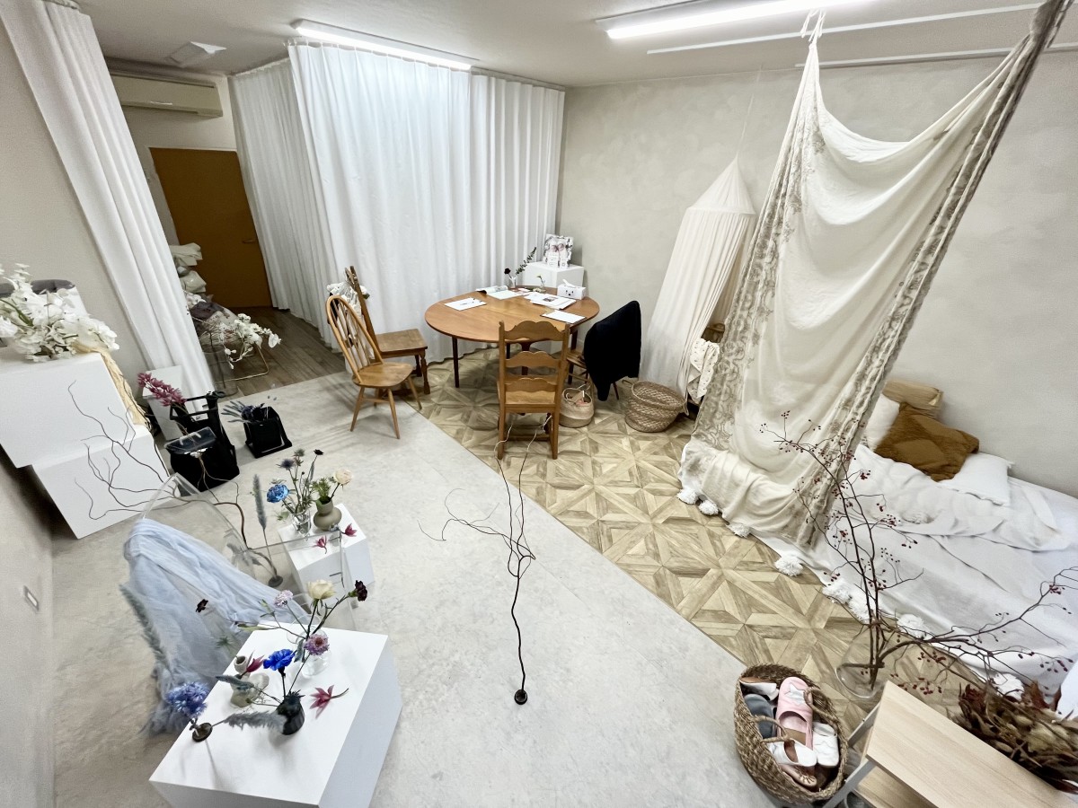 鳥取県米子市立町にある写真スタジオ『ミュゲ』の撮影スタジオ