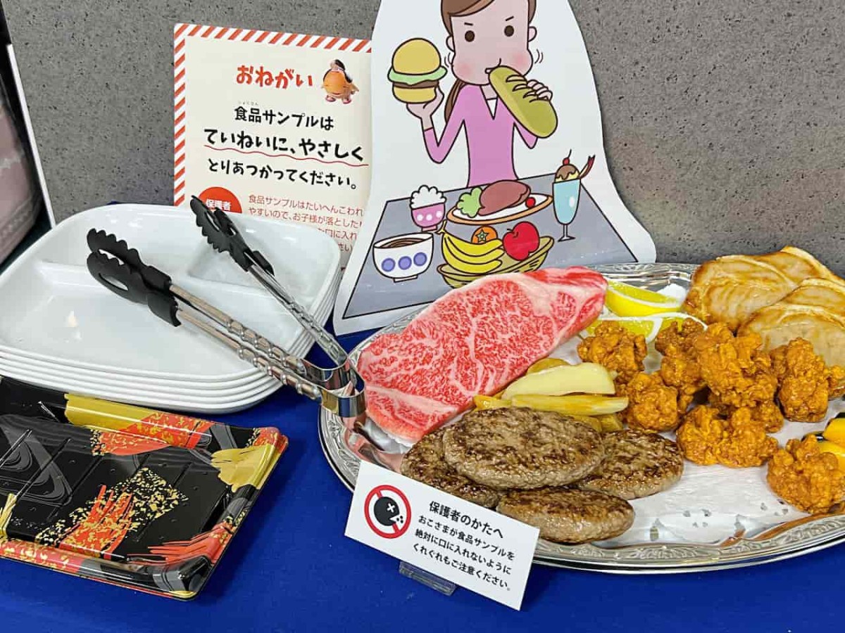 米子市『お菓子の壽城』で開催中の「食品サンプルの世界展」の展示物