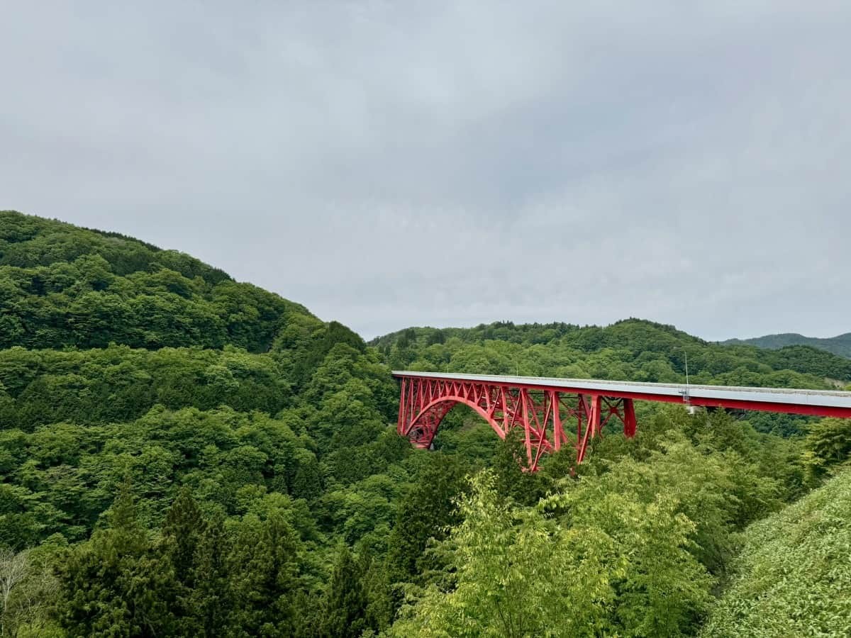 島根県奥出雲町の『道の駅奥出雲おろちループ』からの眺め