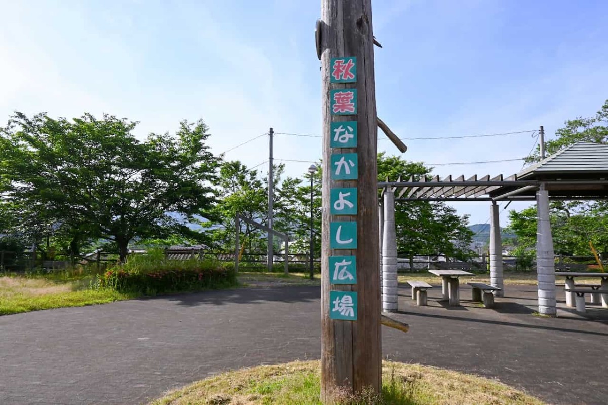 島根県雲南市にある『秋葉なかよし公園』の看板