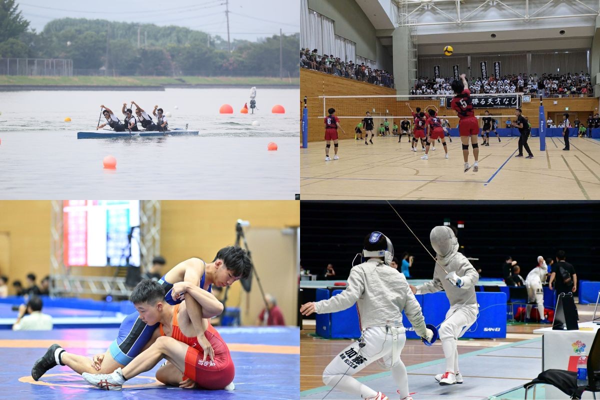 令和7年度全国高等学校総合体育大会で行われる競技の集合写真