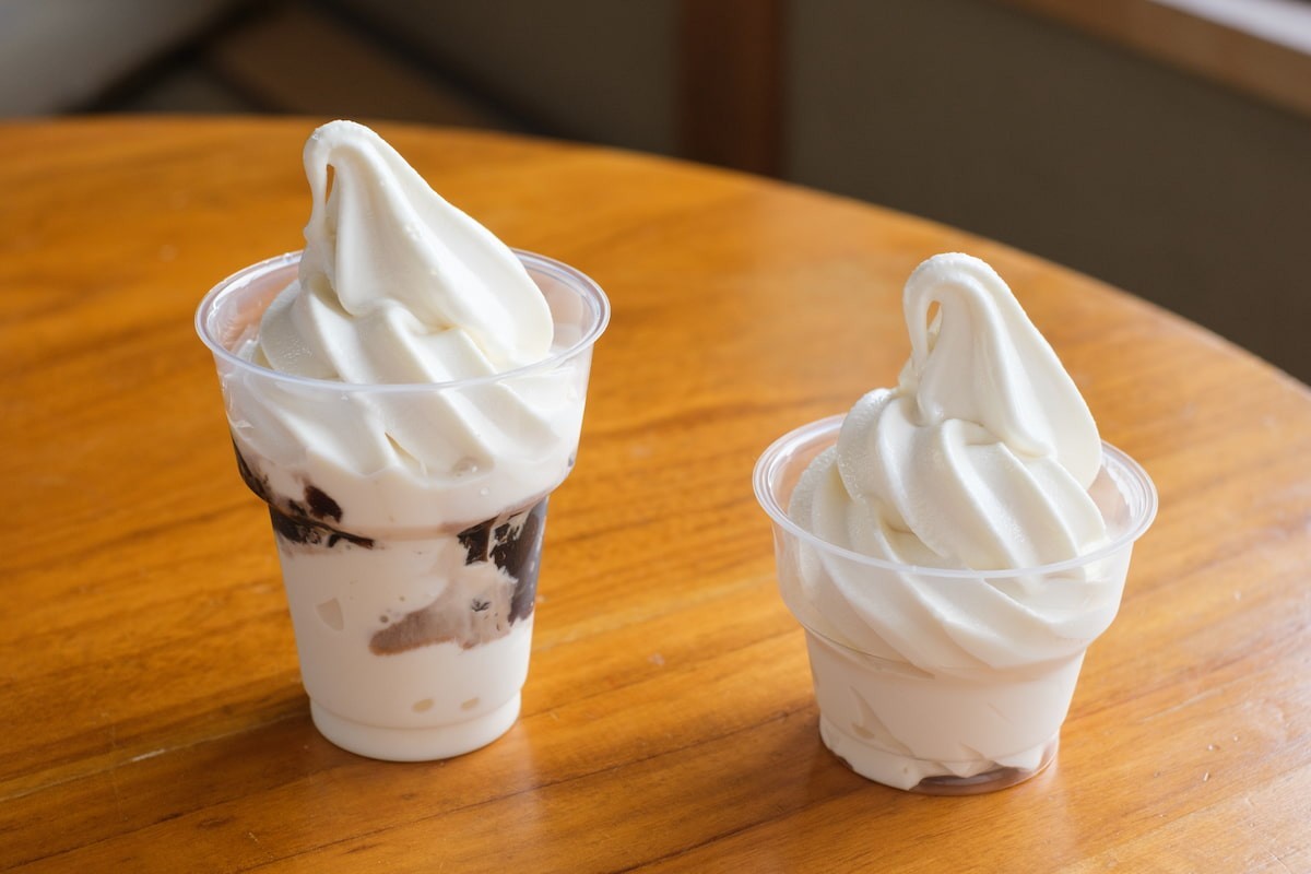 島根県出雲市の豆腐専門店『だいず村』の豆乳ソフトクリーム