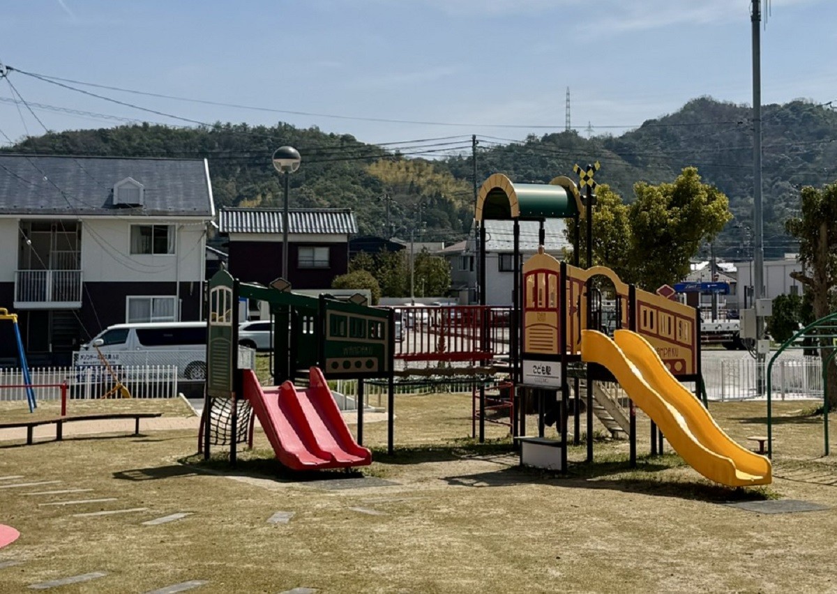 リニューアルした米子市『目久美公園』の鉄道遊具