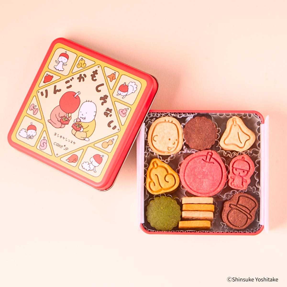 『Cake.jp』の『りんごかもしれない』クッキー缶