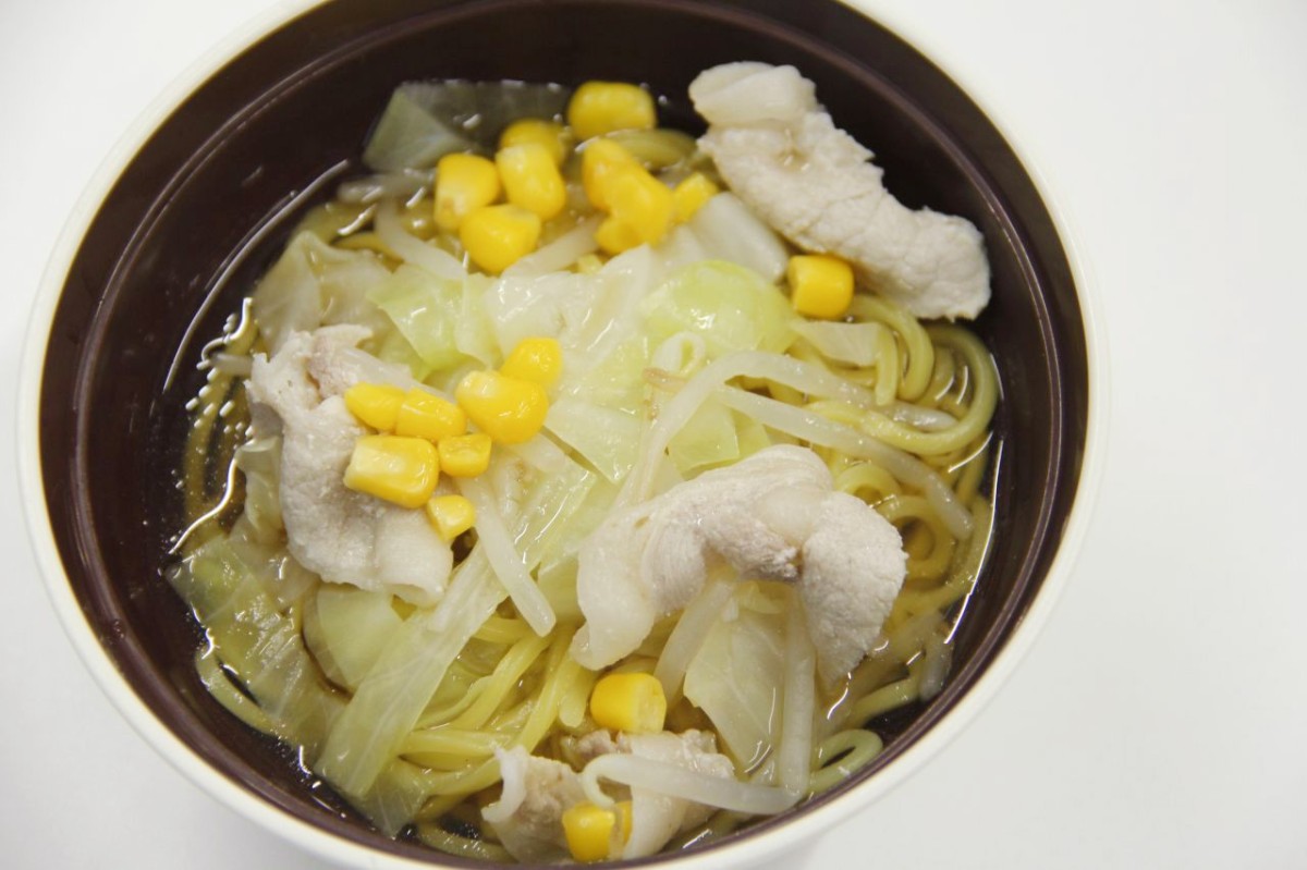 鳥取大学医学部付属病院で提供されている減塩ラーメン