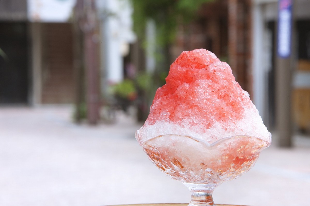 松江市の団子専門店「月ヶ瀬」のかき氷