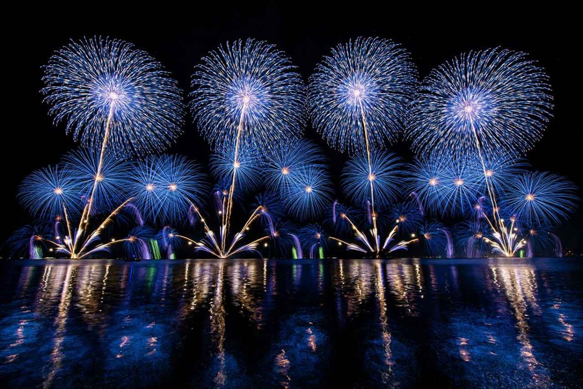 松江水郷祭湖上花火大会の様子