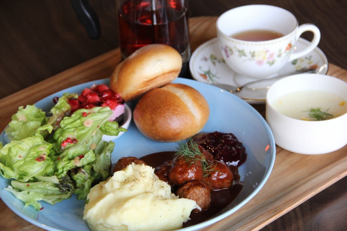 鳥取県米子市の古民家の北欧カフェ『カフェトムテ』の北欧プレートセット