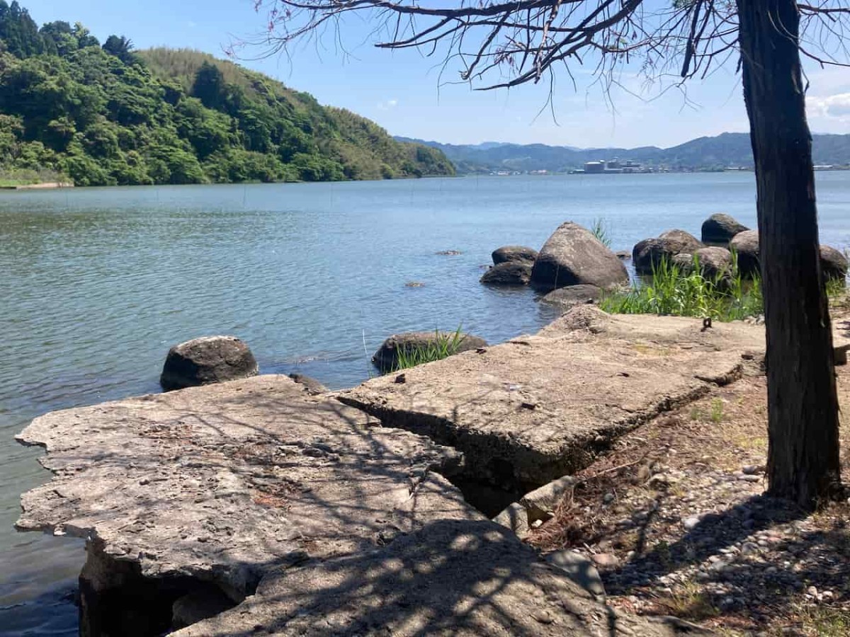 鳥取県東伯郡湯梨浜町にある『宮戸弁天』からの眺め