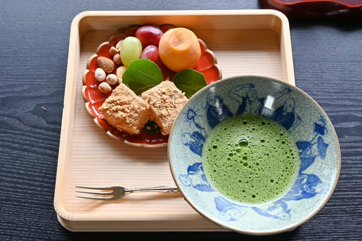 島根県大田市にある『清水大師寺』寺カフェの「抹茶セット」