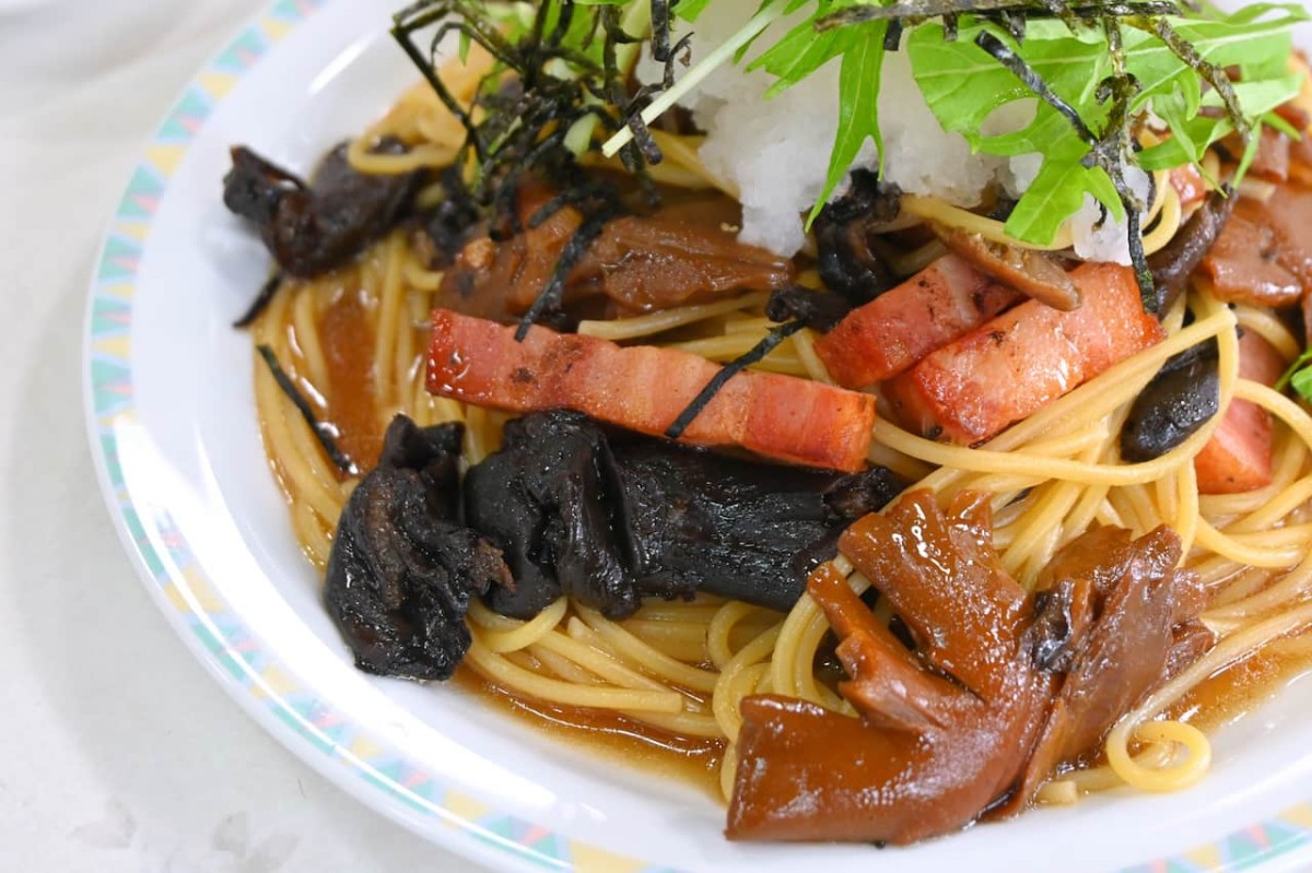 鳥取県西伯郡にある『大山ユートピア』で味わえる「きのこパスタ」