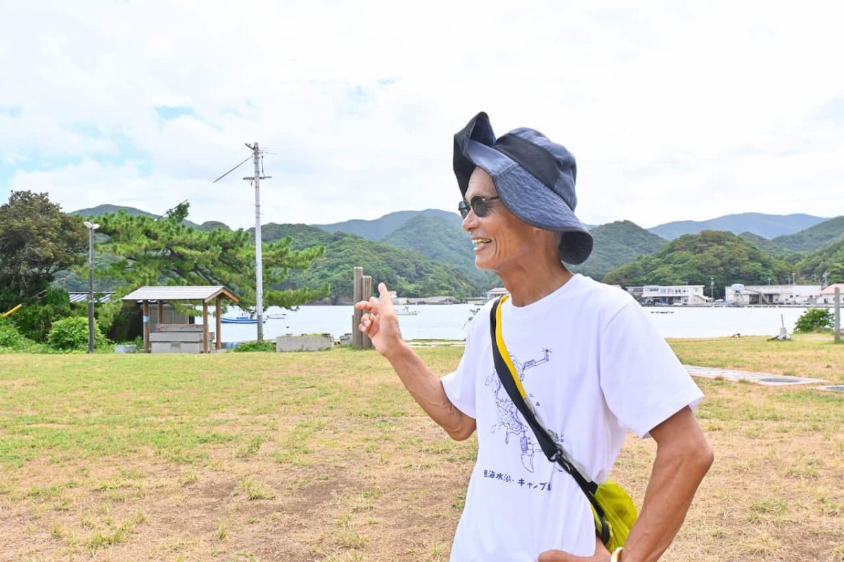 島根県松江市にある桂島キャンプ場の管理人の山田さん