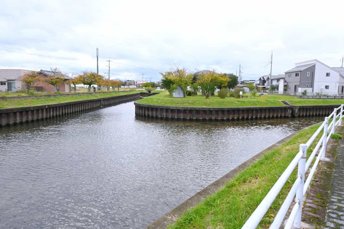 鳥取県米子市にある『福生東公園』周りの遊歩道