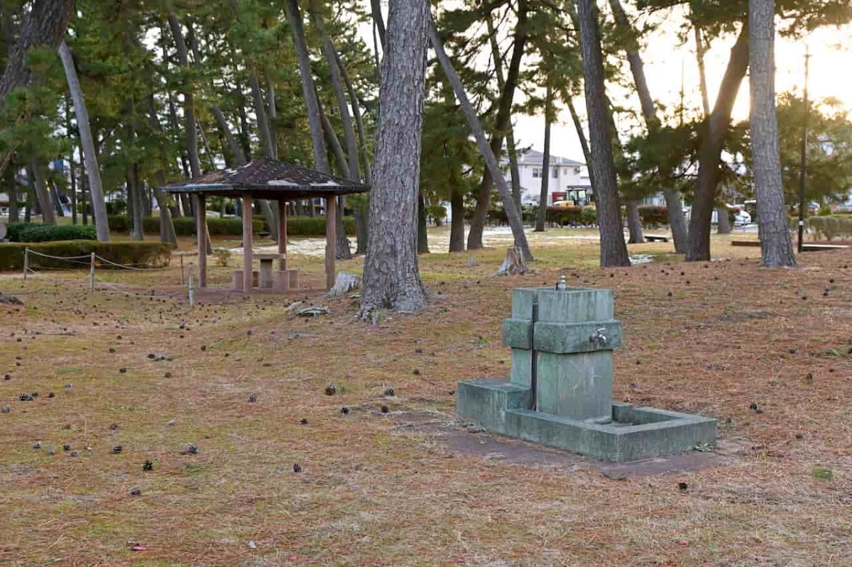 鳥取県米子市にある『皆生新田中央公園』の水飲み場