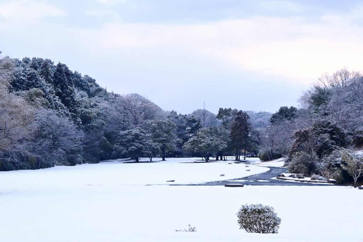 鳥取県米子市にある『福市遺跡公園』の冬の様子