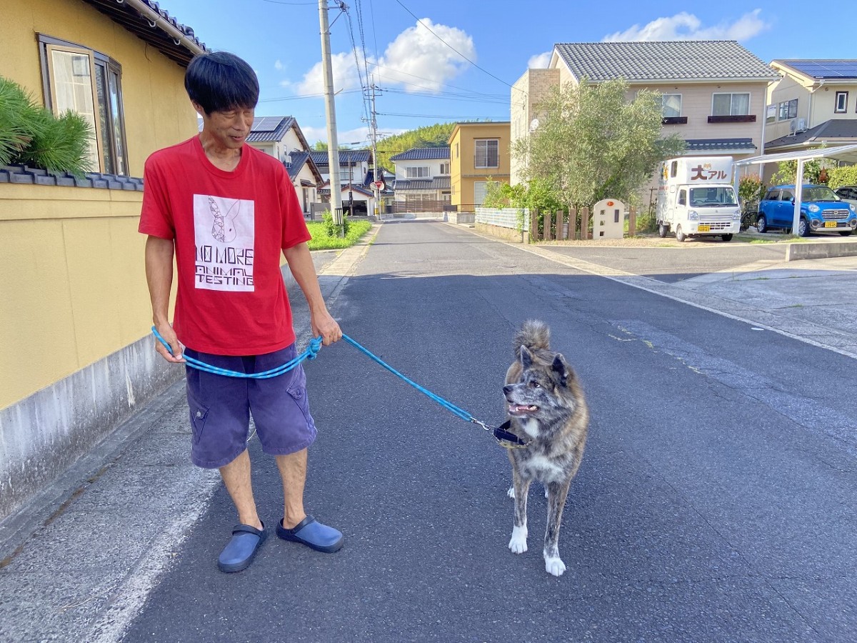 島根県出雲市のドッグシャンプーサービス『犬アル』のペットシッターサービスの様子