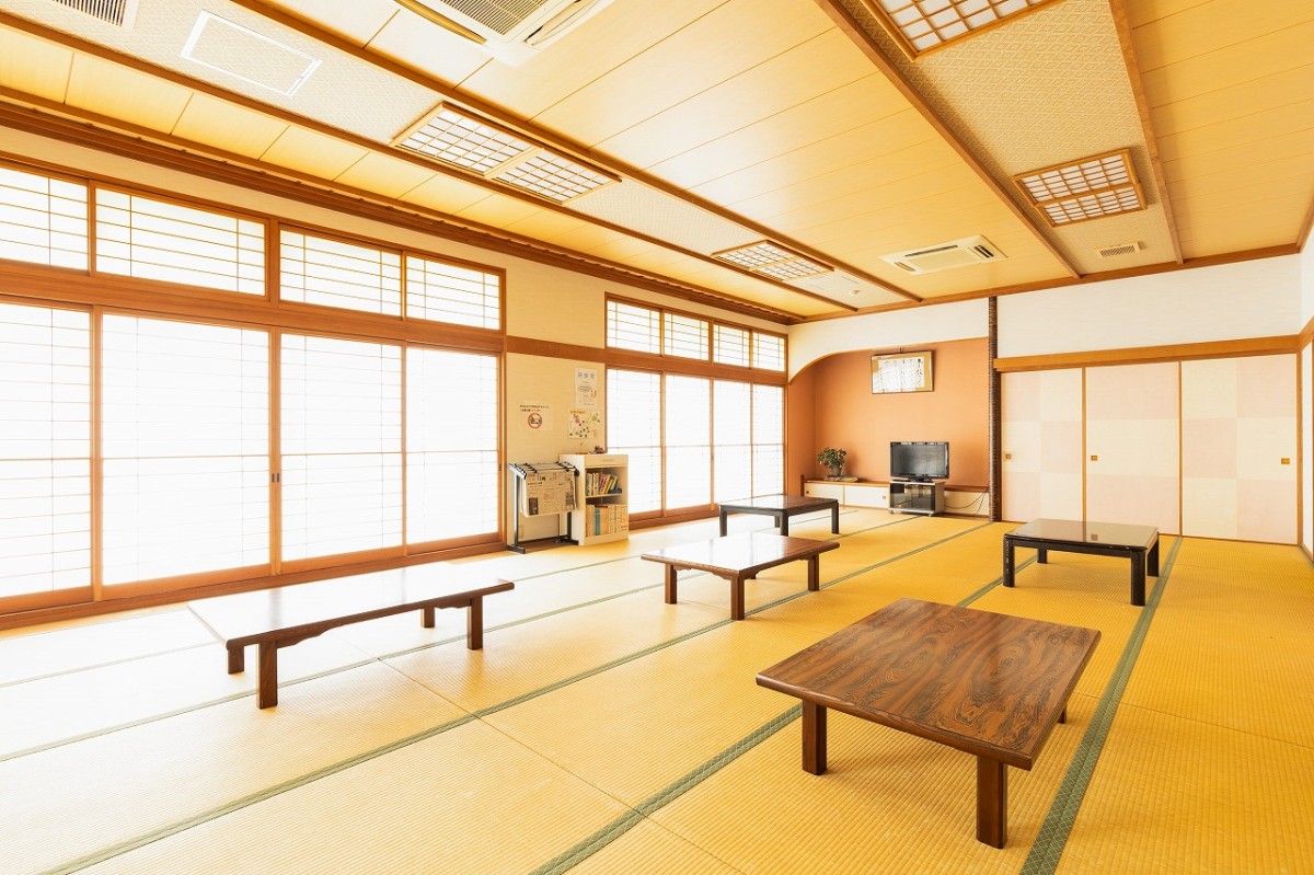 鳥取県鳥取市の日帰り温泉施設『湯谷荘』の館内の様子