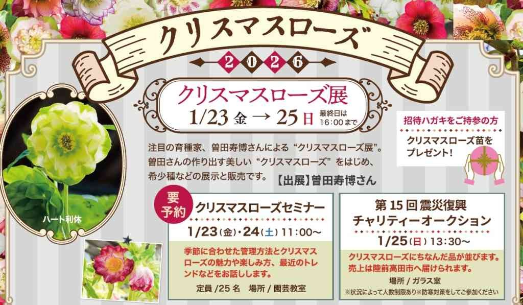 島根県出雲市のイベント「震災復興クリスマスローズチャリティーオークション」のイメージ