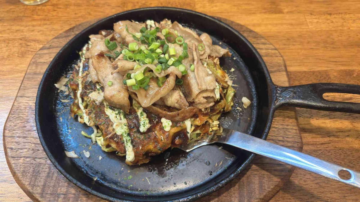 出雲市平田町『鉄板焼きぶね』のお好み焼き