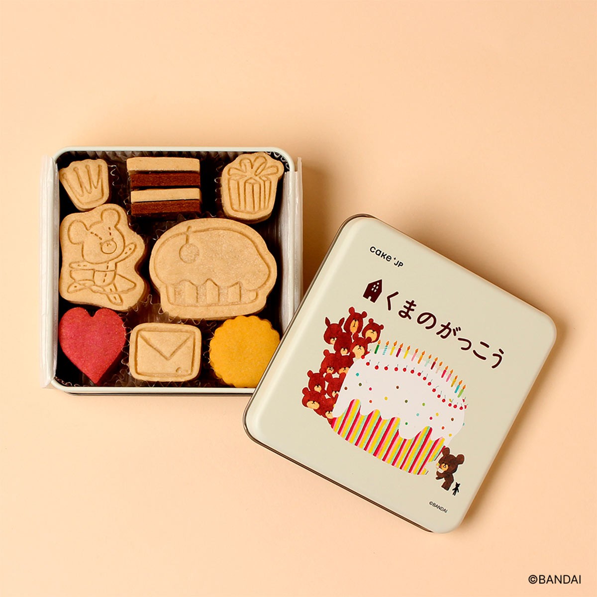 『Cake.jp』の「くまのがっこう」ジャッキーのクッキー缶