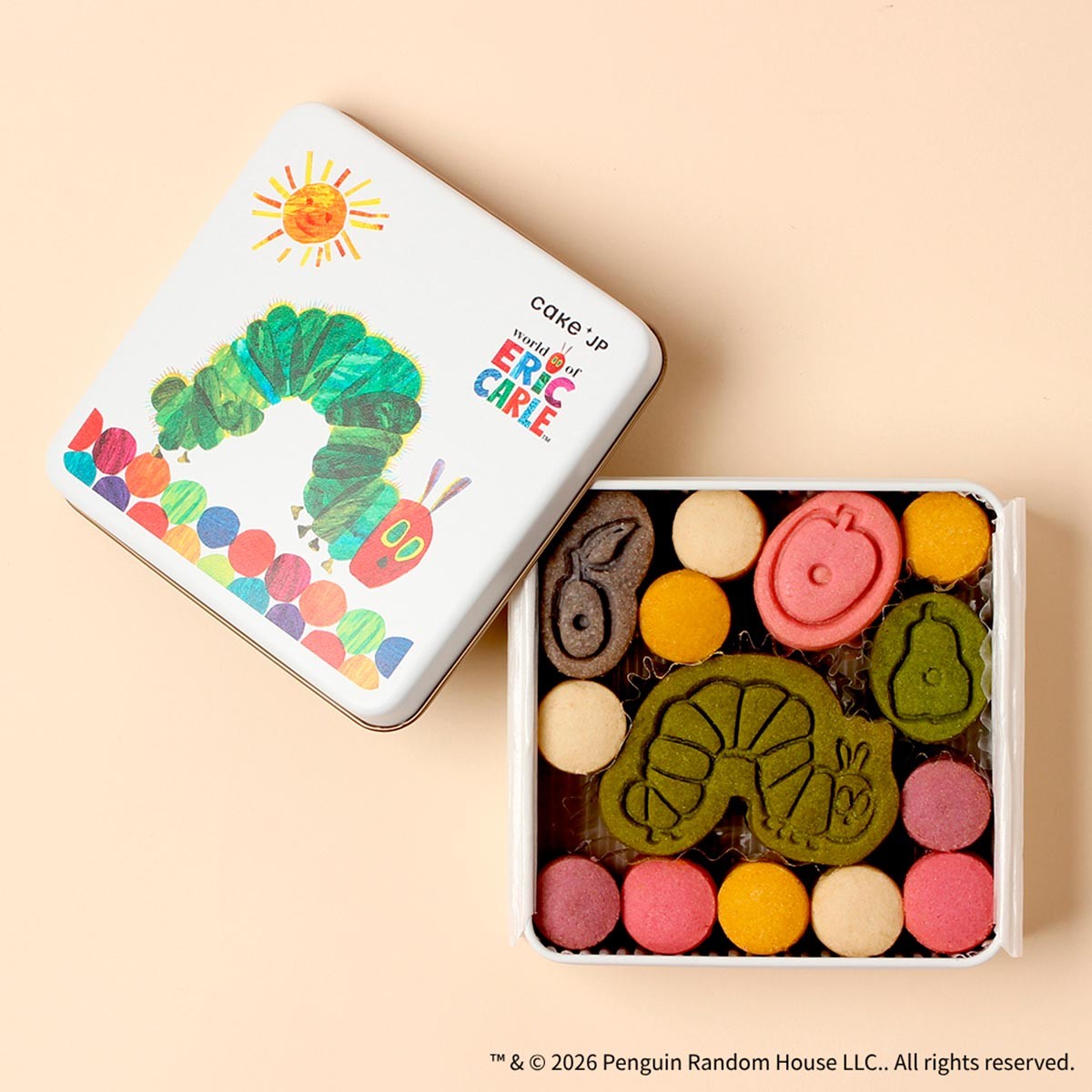 『Cake.jp』の『はらぺこあおむし』クッキー缶