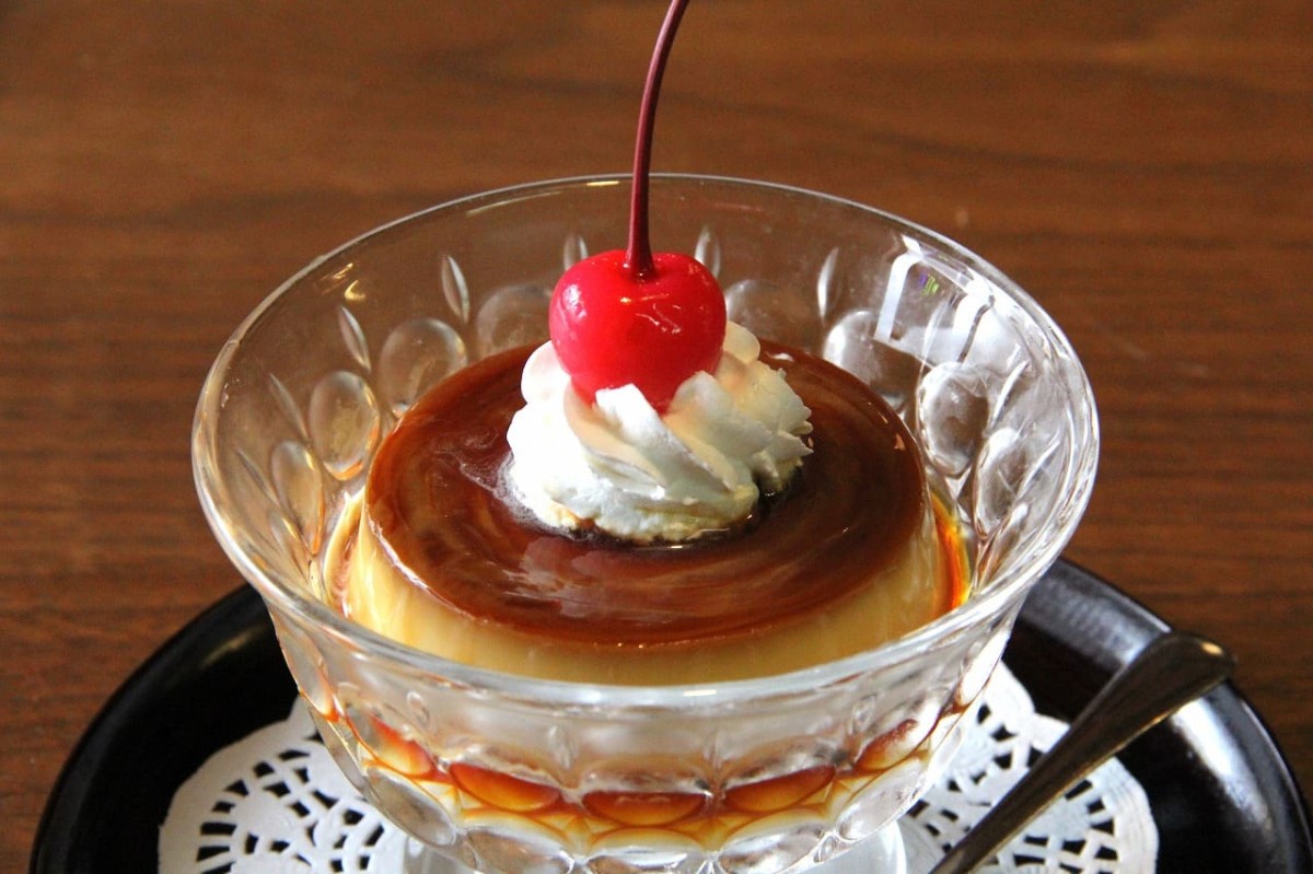 島根県大田市温泉津町にある『マチライブラリーカフェpukapuka』で提供しているプリン