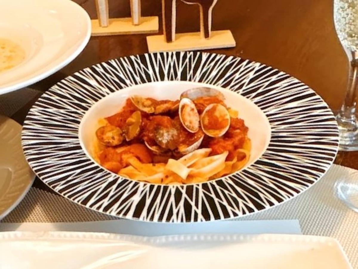 島根県松江市にある『RISTORANTE grappa（リストランテグラッパ）』で提供するクリスマスコースの生パスタ