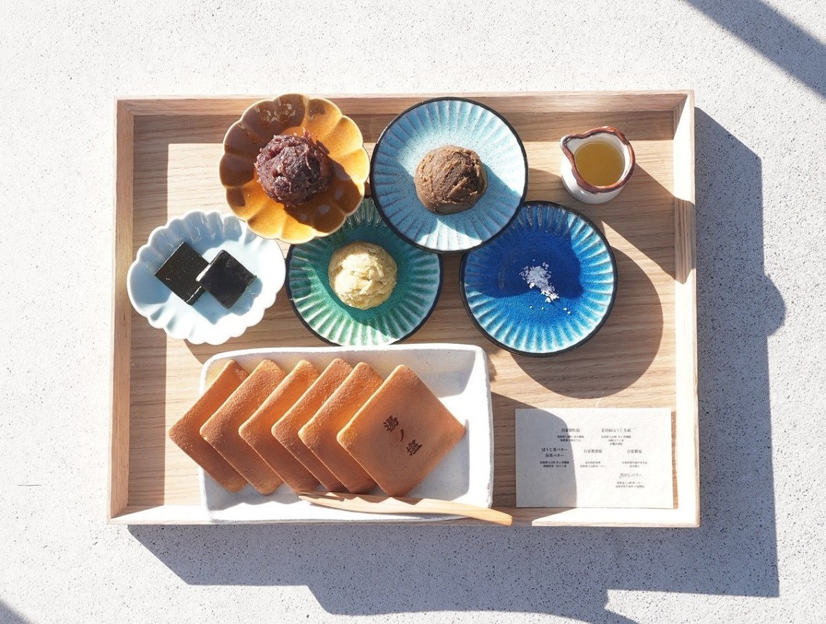 鳥取県米子市皆生温泉にある四角いどら焼き専門店『湯ノ塩』で販売している体験型メニュー「20通りの手作りどら焼き」