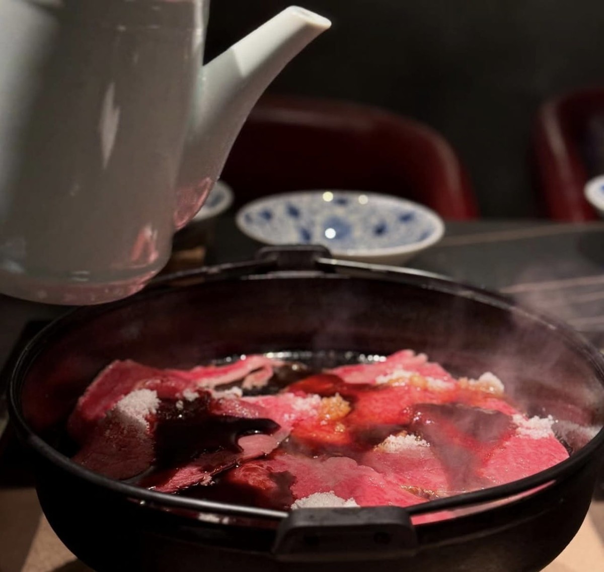 鳥取県米子市にあるすき焼き＆しゃぶしゃぶ店『別邸正々堂』で提供しているすき焼き