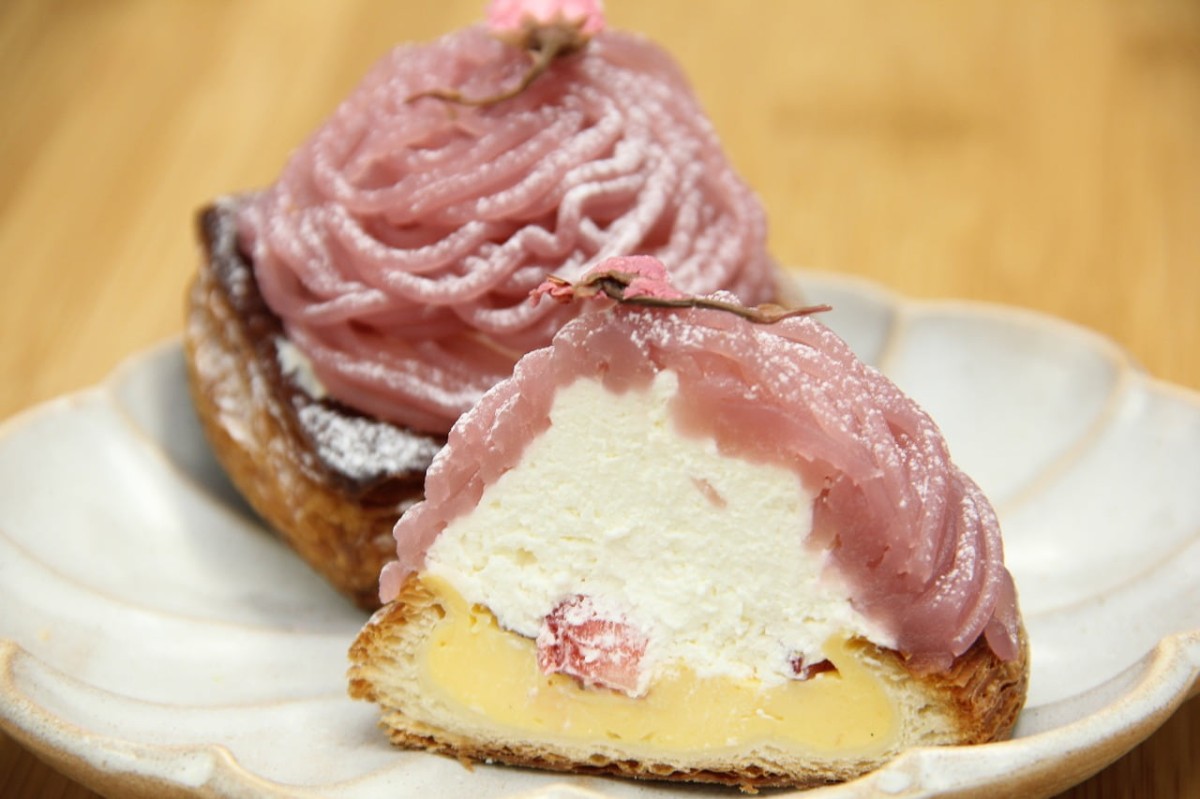 島根県松江市にあるベーカリー『PANTOGRAPH（パンタグラフ）』で販売している春限定「桜モンブランデニッシュ」