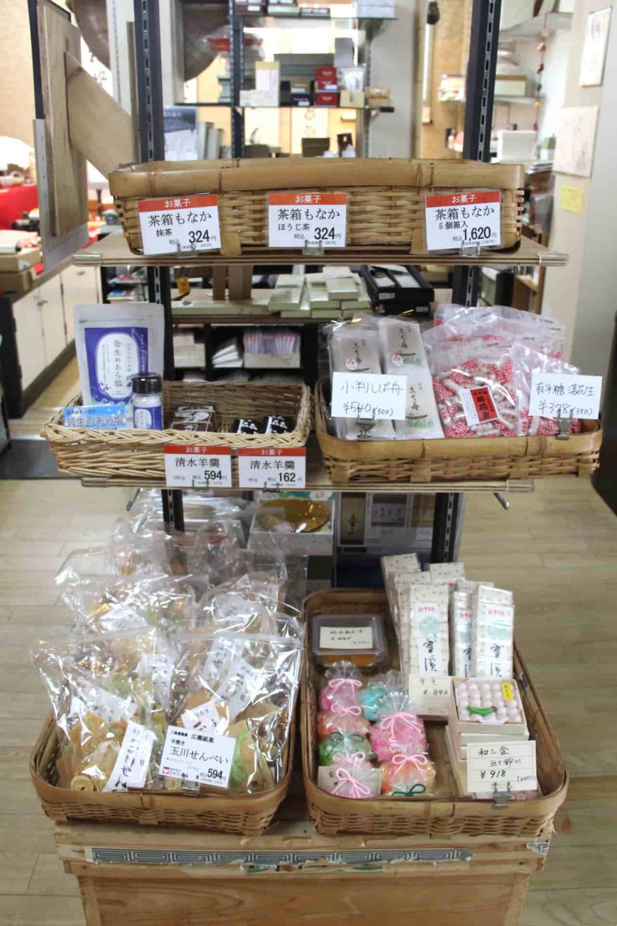 鳥取県米子市にある『NAGACHA Café 1801』で販売しているお茶菓子など