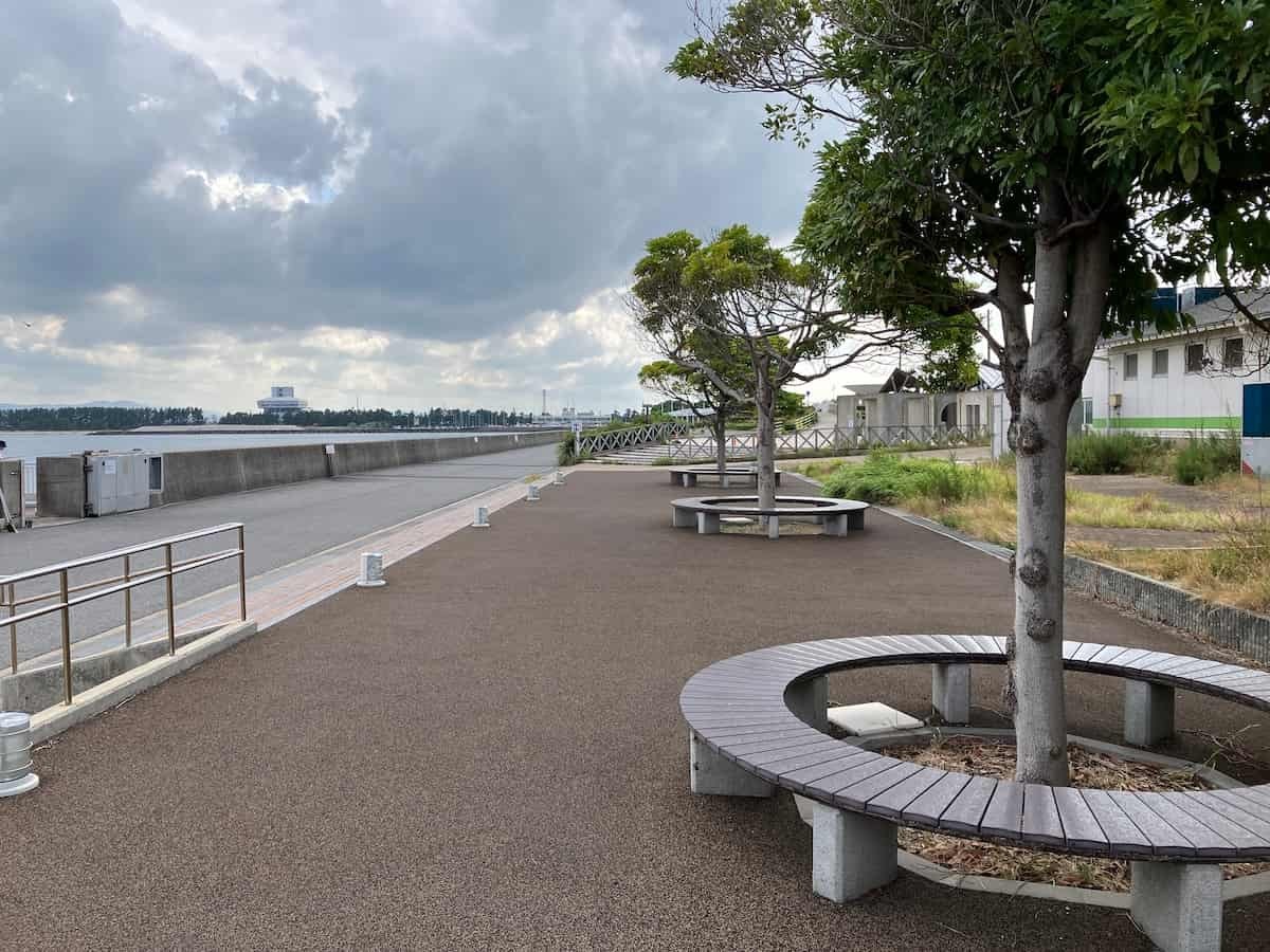 鳥取県境港市にある海付近の風景