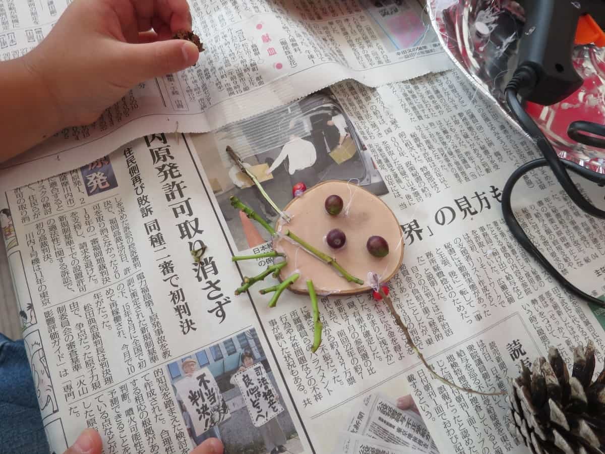 しまね花の郷で開催された「森づくりプチ体験イベント」の様子