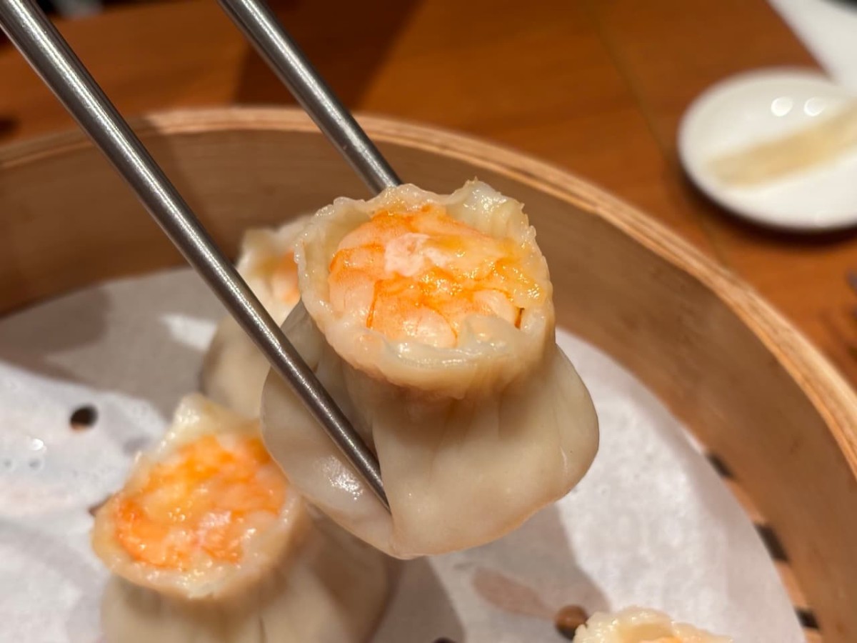 台湾の『鼎泰豊』のエビ焼売。