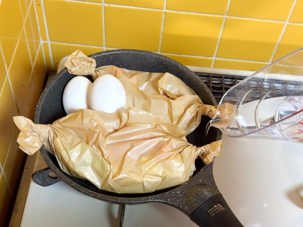 フライパンで蒸す方法。