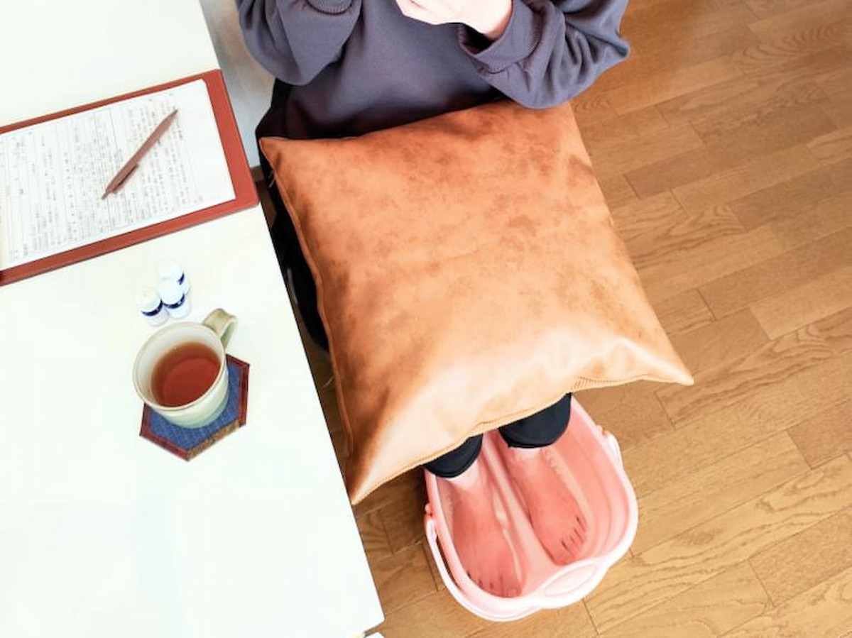 鳥取県米子市にある「腸もみサロン日和」の足湯とカウンセリング